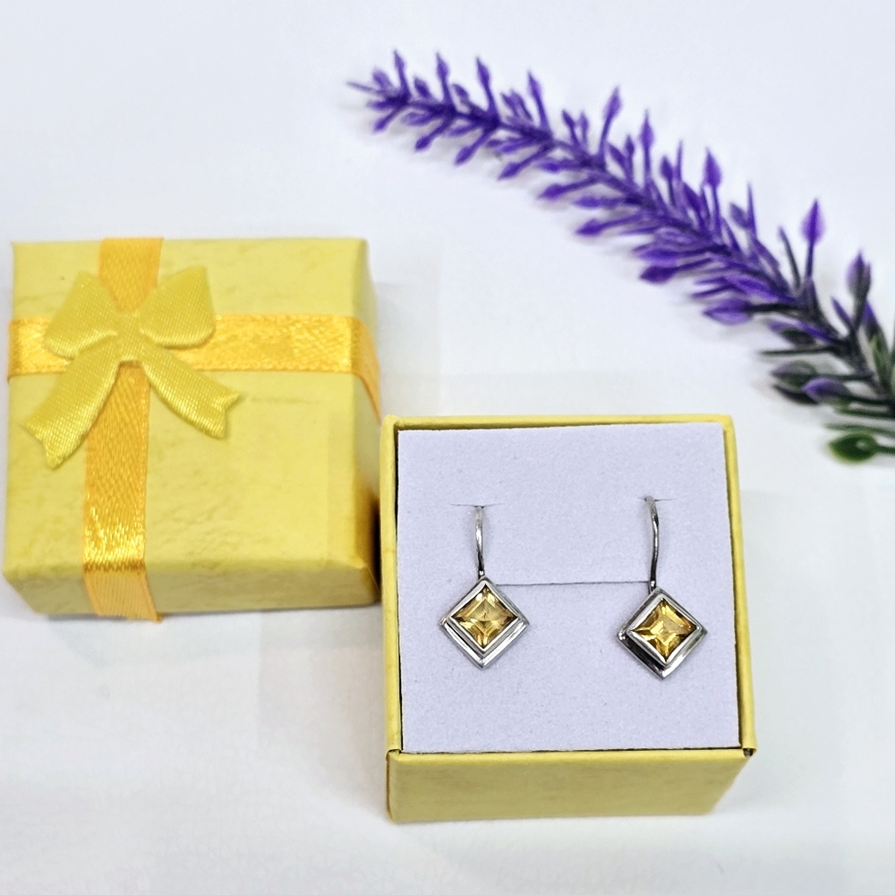 Citrine Sterling Silver Earrings